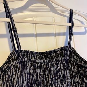 Navy Stripe Full Length Dress